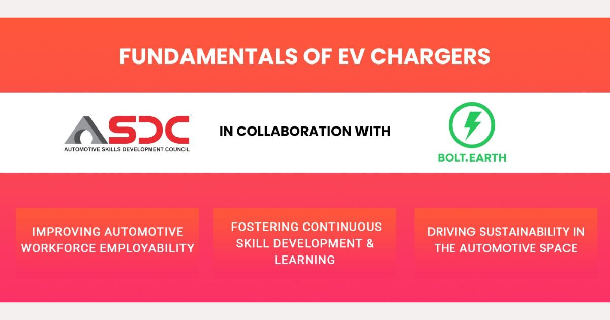 Bolt.Earth and ASDC Collaborated to Equip India's Automotive Workforce with EV Infrastructure Knowledge